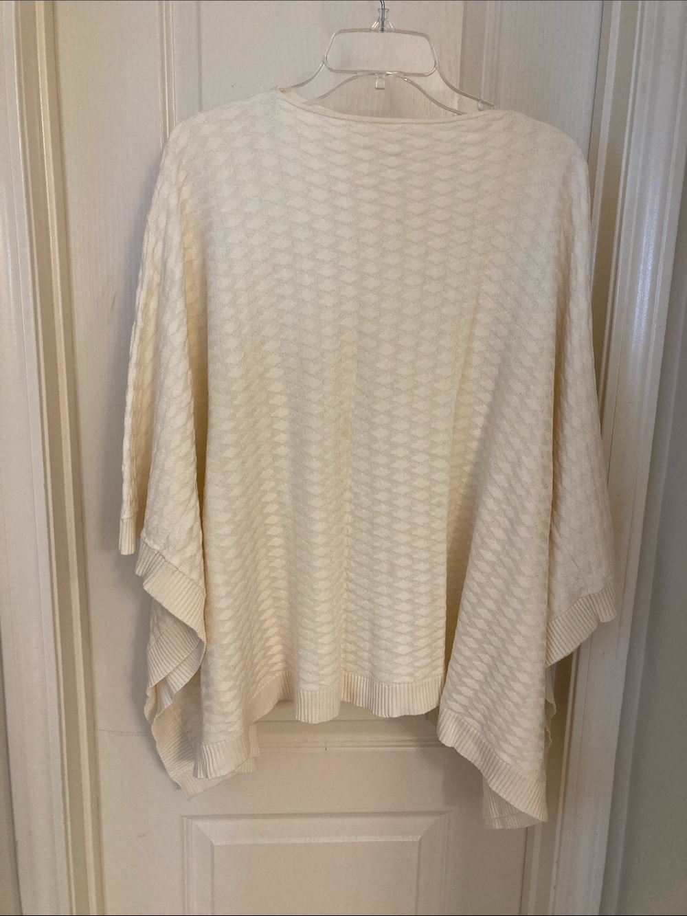 Cream Knit Poncho Sweater